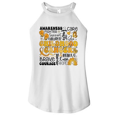 Support Children Childhood Cancer Awareness Women’s Perfect Tri Rocker Tank