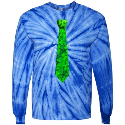 Shamrocks Clover Camo Leaves Necktie St Patrick's Lucky Dad Cool Gift Tie-Dye Long Sleeve Shirt