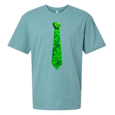 Shamrocks Clover Camo Leaves Necktie St Patrick's Lucky Dad Cool Gift Sueded Cloud Jersey T-Shirt