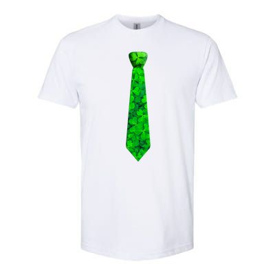 Shamrocks Clover Camo Leaves Necktie St Patrick's Lucky Dad Cool Gift Softstyle CVC T-Shirt