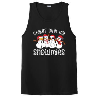 Snowman Christmas Chillin With My Snowmies Ugly Gift PosiCharge Competitor Tank