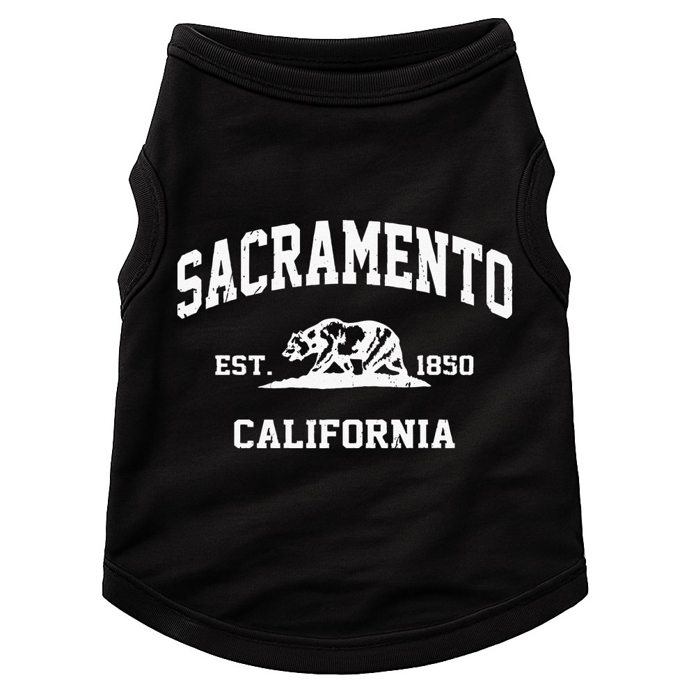 Sacramento California CA Vintage State Athletic Style Doggie Tank