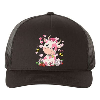 Strawberry Cow Cute Cow Pink Cow Pet Yupoong Adult 5-Panel Trucker Hat