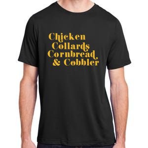 Samuelljackson Chicken Collards Cornbread & Cobbler Adult ChromaSoft Performance T-Shirt