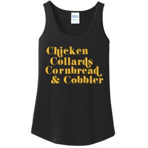 Samuelljackson Chicken Collards Cornbread & Cobbler Ladies Essential Tank