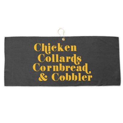 Samuelljackson Chicken Collards Cornbread & Cobbler Large Microfiber Waffle Golf Towel