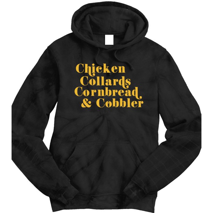 Samuelljackson Chicken Collards Cornbread & Cobbler Tie Dye Hoodie