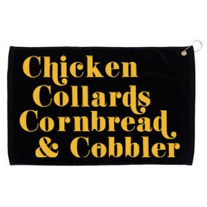 Samuelljackson Chicken Collards Cornbread & Cobbler Grommeted Golf Towel