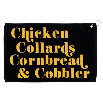 Samuelljackson Chicken Collards Cornbread & Cobbler Grommeted Golf Towel