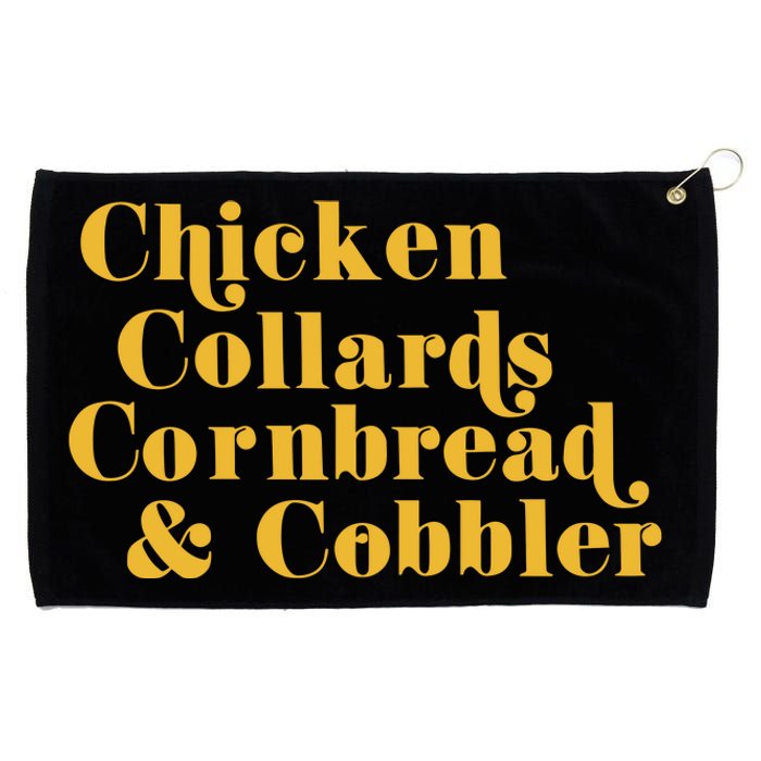 Samuelljackson Chicken Collards Cornbread & Cobbler Grommeted Golf Towel