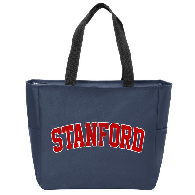 Stanford California CA Vintage Sports Logo Zip Tote Bag