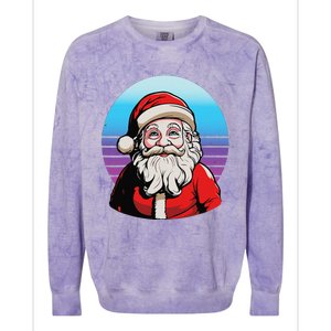 Santa Claus Christmas Red Suit Beard Smile Festive Holiday Colorblast Crewneck Sweatshirt