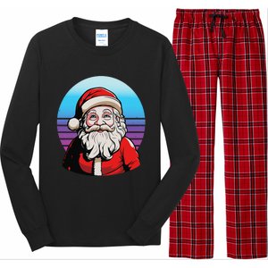 Santa Claus Christmas Red Suit Beard Smile Festive Holiday Long Sleeve Pajama Set