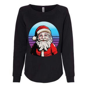 Santa Claus Christmas Red Suit Beard Smile Festive Holiday Womens California Wash Sweatshirt