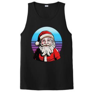 Santa Claus Christmas Red Suit Beard Smile Festive Holiday PosiCharge Competitor Tank