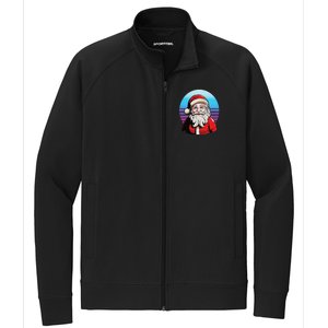 Santa Claus Christmas Red Suit Beard Smile Festive Holiday Stretch Full-Zip Cadet Jacket