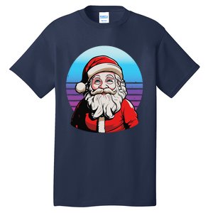 Santa Claus Christmas Red Suit Beard Smile Festive Holiday Tall T-Shirt