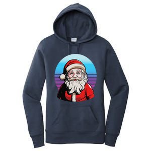 Santa Claus Christmas Red Suit Beard Smile Festive Holiday Women's Pullover Hoodie