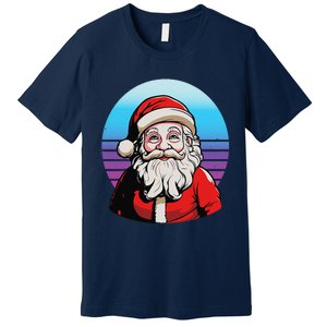 Santa Claus Christmas Red Suit Beard Smile Festive Holiday Premium T-Shirt