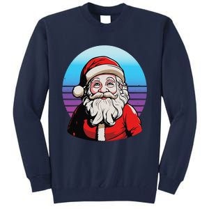 Santa Claus Christmas Red Suit Beard Smile Festive Holiday Tall Sweatshirt