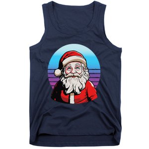 Santa Claus Christmas Red Suit Beard Smile Festive Holiday Tank Top