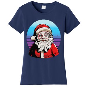 Santa Claus Christmas Red Suit Beard Smile Festive Holiday Women's T-Shirt