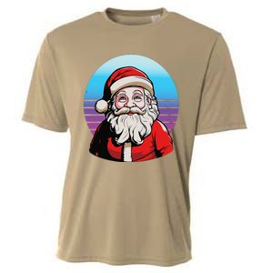 Santa Claus Christmas Red Suit Beard Smile Festive Holiday Cooling Performance Crew T-Shirt