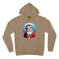 Santa Claus Christmas Red Suit Beard Smile Festive Holiday Hoodie