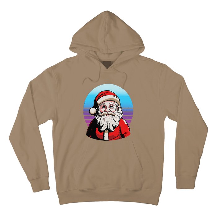 Santa Claus Christmas Red Suit Beard Smile Festive Holiday Hoodie