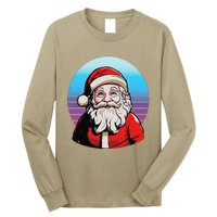 Santa Claus Christmas Red Suit Beard Smile Festive Holiday Long Sleeve Shirt