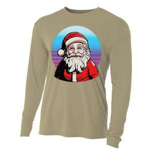 Santa Claus Christmas Red Suit Beard Smile Festive Holiday Cooling Performance Long Sleeve Crew