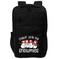 Snowman Christmas Chillin With My Snowmies Ugly Gift Impact Tech Backpack