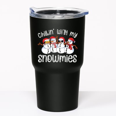 Snowman Christmas Chillin With My Snowmies Ugly Gift Tumbler