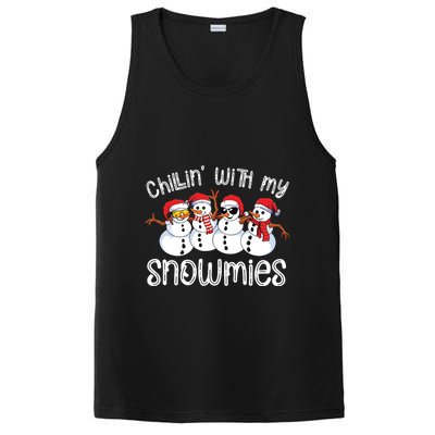 Snowman Christmas Chillin With My Snowmies Ugly Gift PosiCharge Competitor Tank