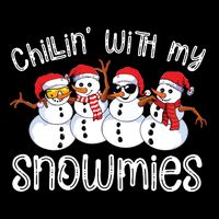 Snowman Christmas Chillin With My Snowmies Ugly Gift Wool Snapback Cap