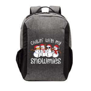 Snowman Christmas Chillin With My Snowmies Ugly Gift Vector Backpack