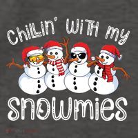 Snowman Christmas Chillin With My Snowmies Ugly Gift Vector Backpack