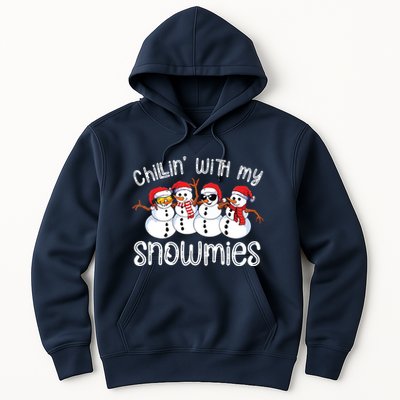 Snowman Christmas Chillin With My Snowmies Ugly Gift Hoodie