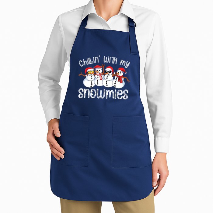 Snowman Christmas Chillin With My Snowmies Ugly Gift Apron