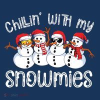Snowman Christmas Chillin With My Snowmies Ugly Gift Sustainable Bucket Hat