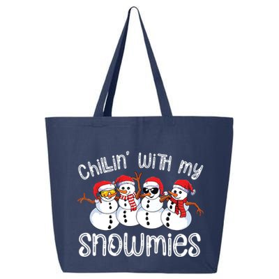 Snowman Christmas Chillin With My Snowmies Ugly Gift 25L Jumbo Tote
