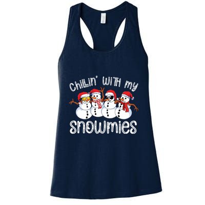 Snowman Christmas Chillin With My Snowmies Ugly Gift Womens Tank Top