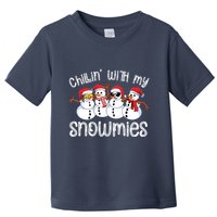 Snowman Christmas Chillin With My Snowmies Ugly Gift Toddler T-Shirt
