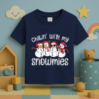 Snowman Christmas Chillin With My Snowmies Ugly Gift Toddler T-Shirt