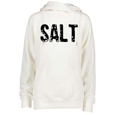 Salt Costume Couple Salt And Pepper Costume Gift Womens Funnel Neck Pullover Hood