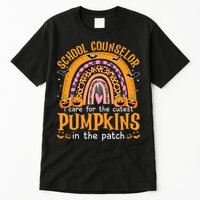 School Counselor Cutest Pumpkin Leopard Rainbow Halloween Tall T-Shirt