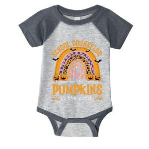 School Counselor Cutest Pumpkin Leopard Rainbow Halloween Infant Baby Jersey Bodysuit