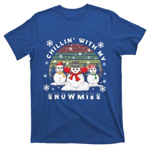 Snow Christmas Chillin With My Snowmies Gift T-Shirt