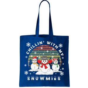 Snow Christmas Chillin With My Snowmies Gift Tote Bag