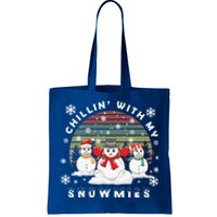 Snow Christmas Chillin With My Snowmies Gift Tote Bag